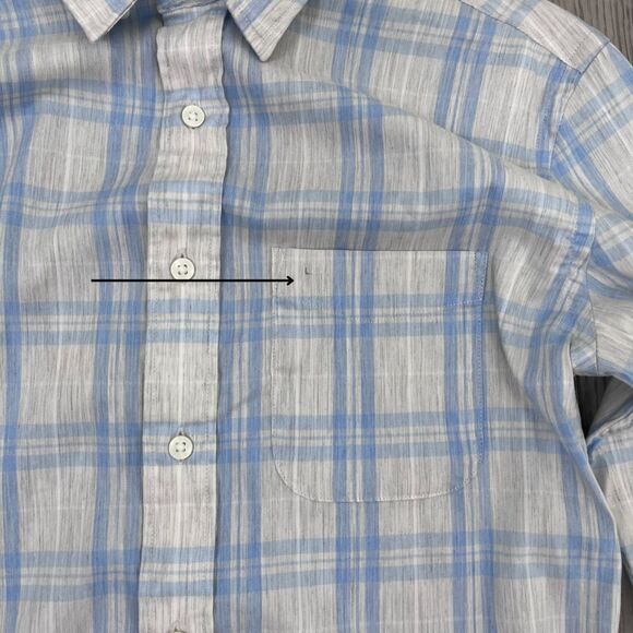 Faherty Men Size XS Blue The Movement Plaid Slim Fit Button Down Cotton Shirt - Picture 10 of 10